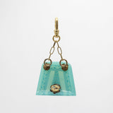 Extraordinary Electric Blue-Green Czech Glass Charm