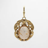 Valentines Day 1950's Hand-Carved Cameo Faux Pearl Charm