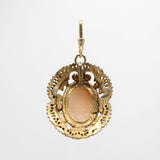 Valentines Day 1950's Hand-Carved Cameo Faux Pearl Charm