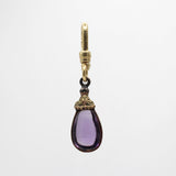 Valentines Day Antique Victorian Purple Rain Amethyst Glass Droplet Charm