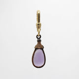 Valentines Day Antique Victorian Purple Rain Amethyst Glass Droplet Charm