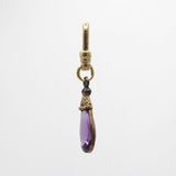 Valentines Day Antique Victorian Purple Rain Amethyst Glass Droplet Charm