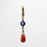 Valentines Day Evil Eye & Sponge C0ral Droplet Protect Your Love Charm