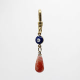 Valentines Day Evil Eye & Sponge C0ral Droplet Protect Your Love Charm