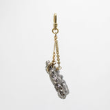 Vintage Glass Crystal 1950's Rhinestone Flow Charm