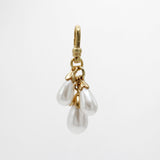 Triple Bunch of Glass Droplet Pearls Cluster Charm