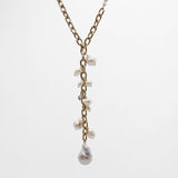 Cascade of Pearls Crystal Station Y-Necklace