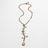 Cascade of Pearls Crystal Station Y-Necklace