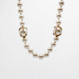 Valentines Day Archival Lulu Romantic Long Glass Pearl Strand Necklace