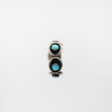 Santa Fe Vintage Navajo Sterling Silver Turquoise Cabochon Ear Cuff