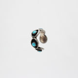 Santa Fe Vintage Navajo Sterling Silver Turquoise Cabochon Ear Cuff