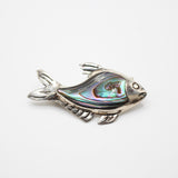 Santa Fe Abalone Sterling Silver Fabulous Fish Brooch