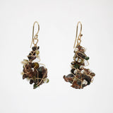 Santa Fe Elemental Copper 14 Karat Goldfill Wire Wrapped Pearl Tourmaline Earrings