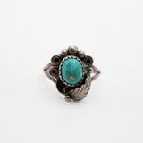 Santa Fe Vintage Turquoise Sterling Silver Native American Made Ring