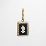 Elizabeth Antique Victorian Double-Sided Cameo Onyx Agate Locket Charm