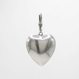 Vintage 80s Sterling Puffy Heart Charm