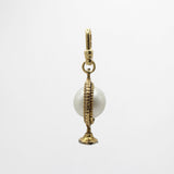 Vintage Spinning Glass Pearl Globe Charm