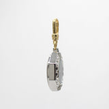 Vintage 1930's Art Deco Glass Cut Crystal Octagonal Watch Charm