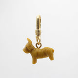 Vintage Caramel Celluloid Scottie Dog Charm