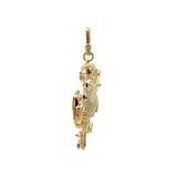 Zodiacs Cancer Sign Crab Crystal Studded Golden Charm with Enamel