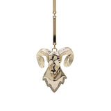 Zodiac Aries Golden Ram charm necklace with crystal embellishment