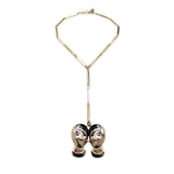 Zodiac Gemini Golden Twins charm with enamel embellishment