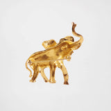 Elizabeth Vintage Gilt Napier Elephant Trunks Up Brooch