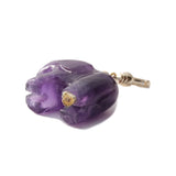 Frost Fine Amethyst Elephant Charm - 14k Gold