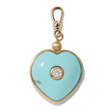 Frost Fine Sapphire & Turquoise Candy Heart Charm