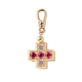 Frost Fine White Sapphire & Ruby Toi Et Moi Charm