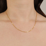 Frost Fine Box Chain 18" - 14k Gold